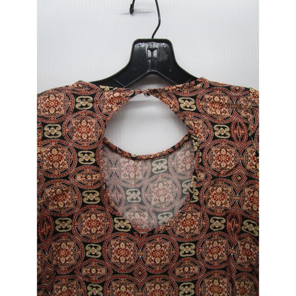 One Clothing Blouse Small Cropped Top Cut Out Hippie Flare Sleeve Knit - Picture 7 of 10